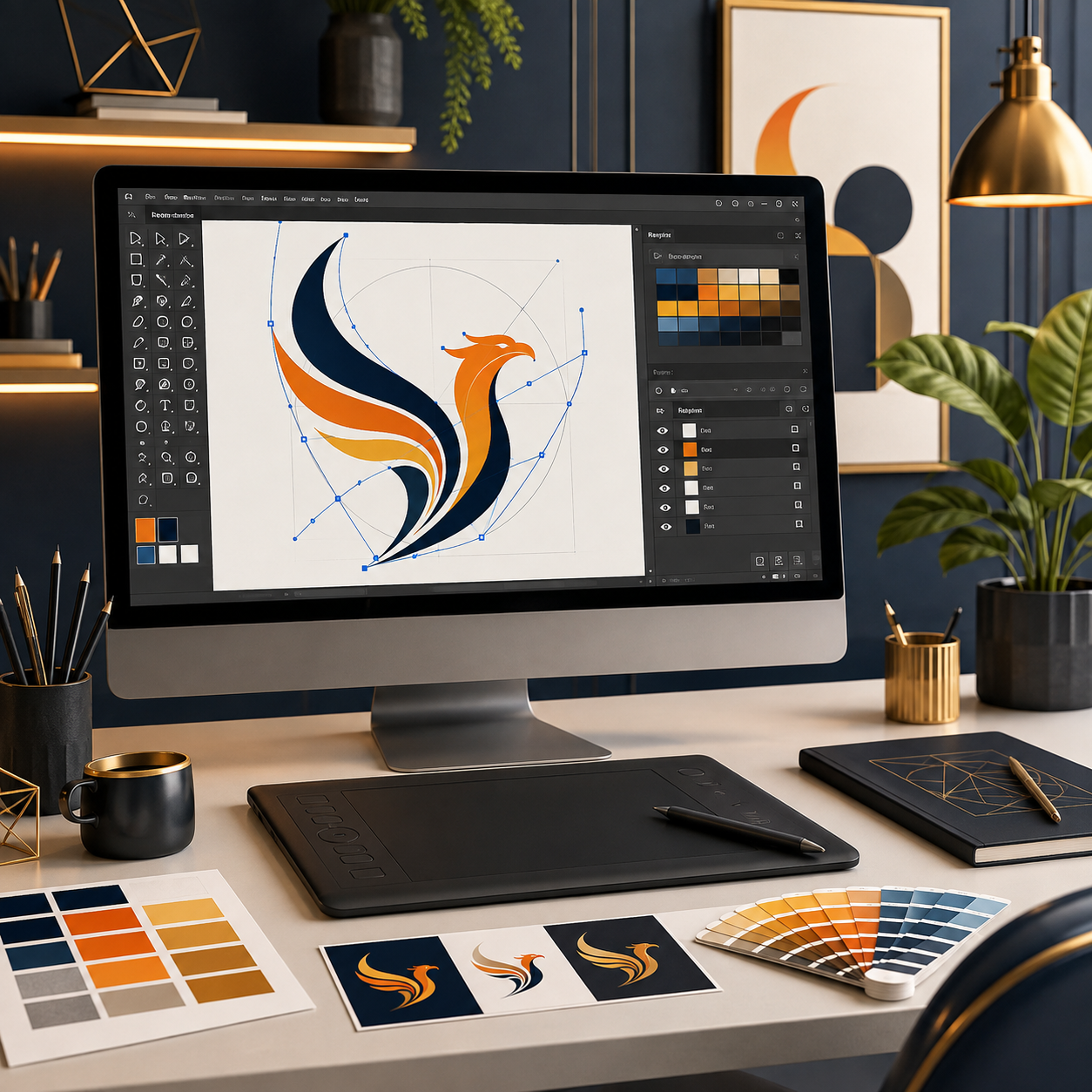 Vector artwork workspace sample by Stitchize