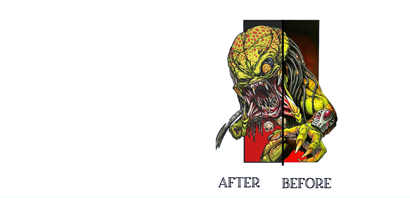 Embroidery digitizing artwork comparison