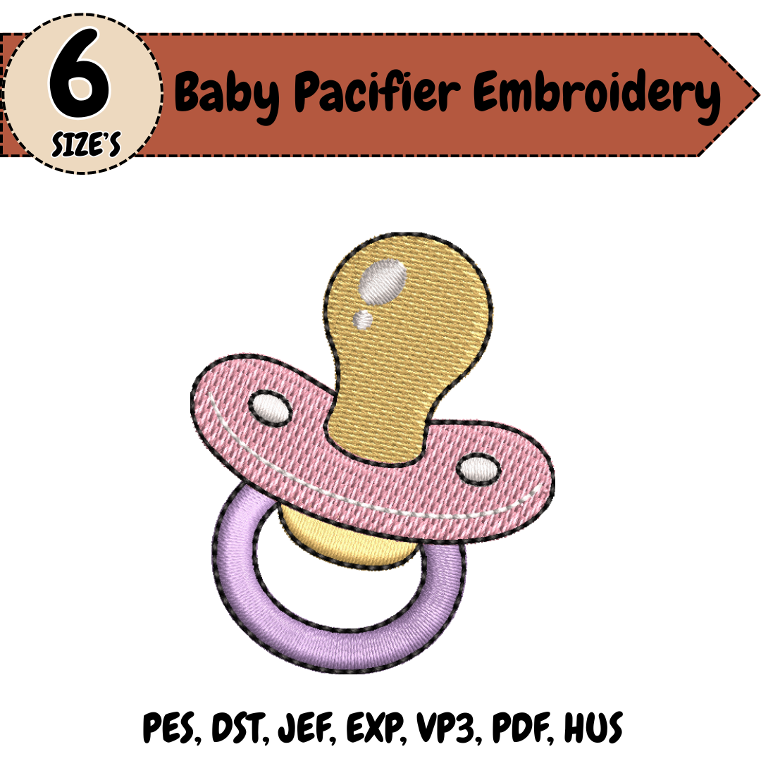 Baby Pacifier Machine Embroidery Design