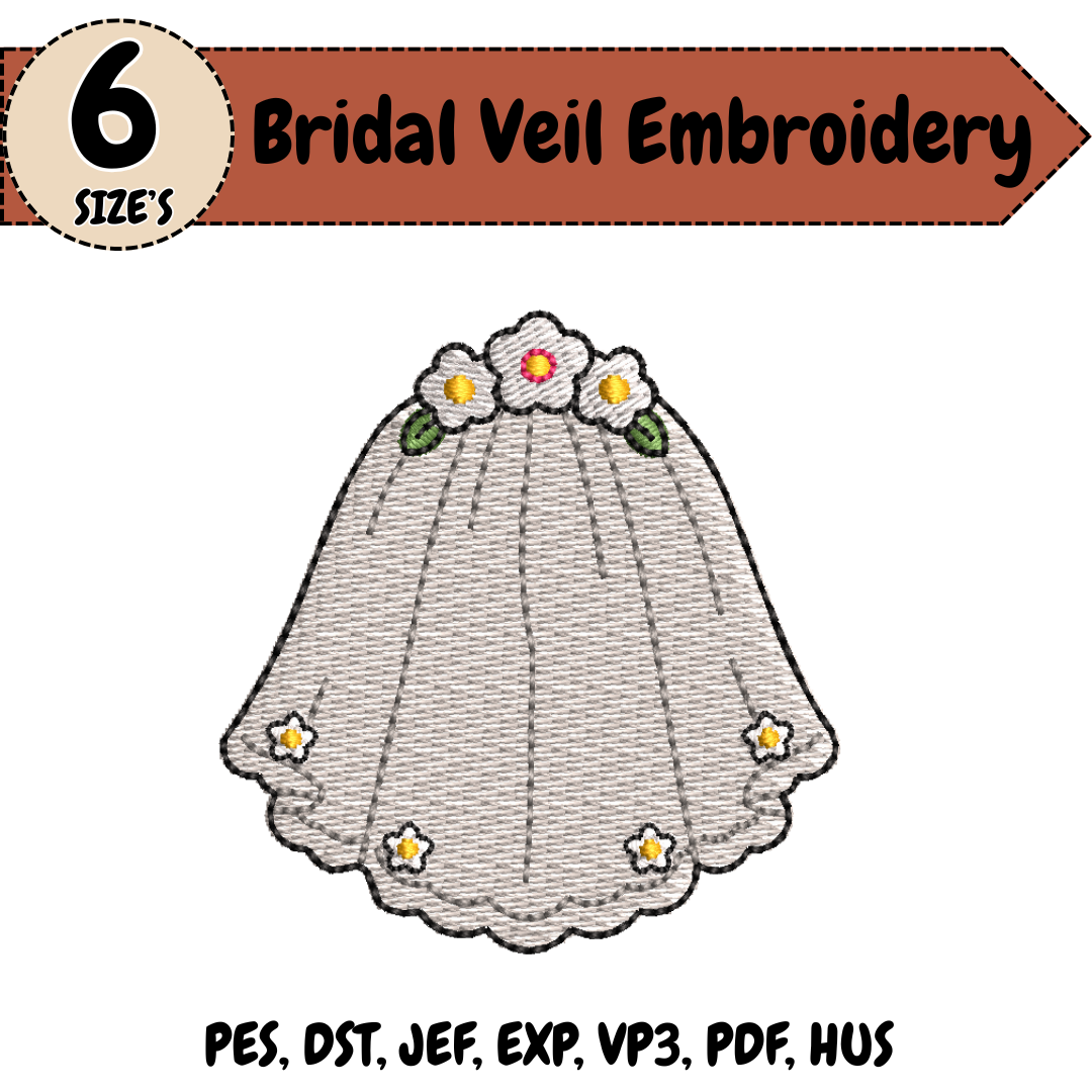 Bridal Veil Machine Embroidery Design