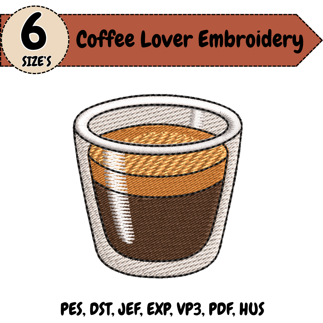 Coffee Lover Machine Embroidery Design