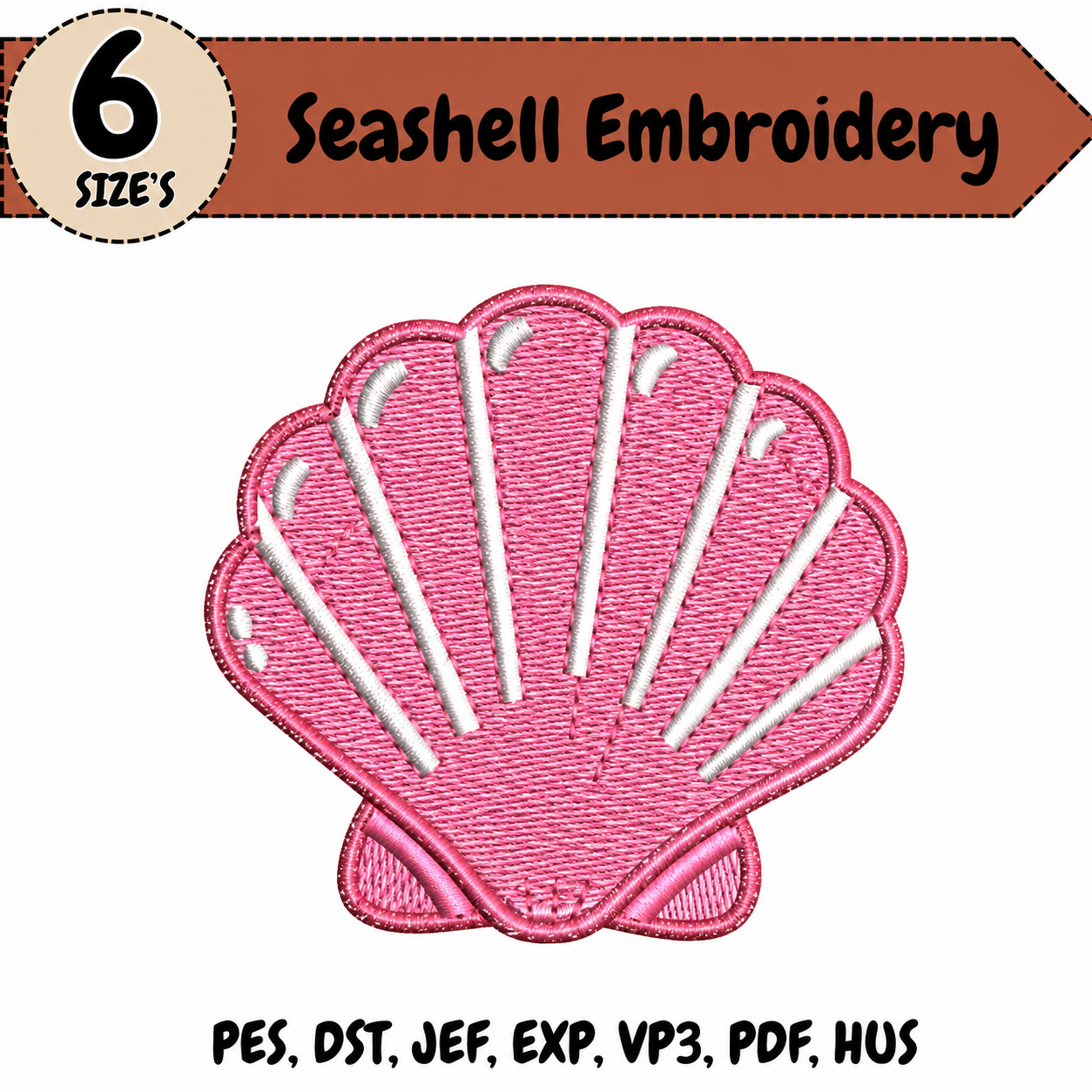 Seashell Embroidery Design