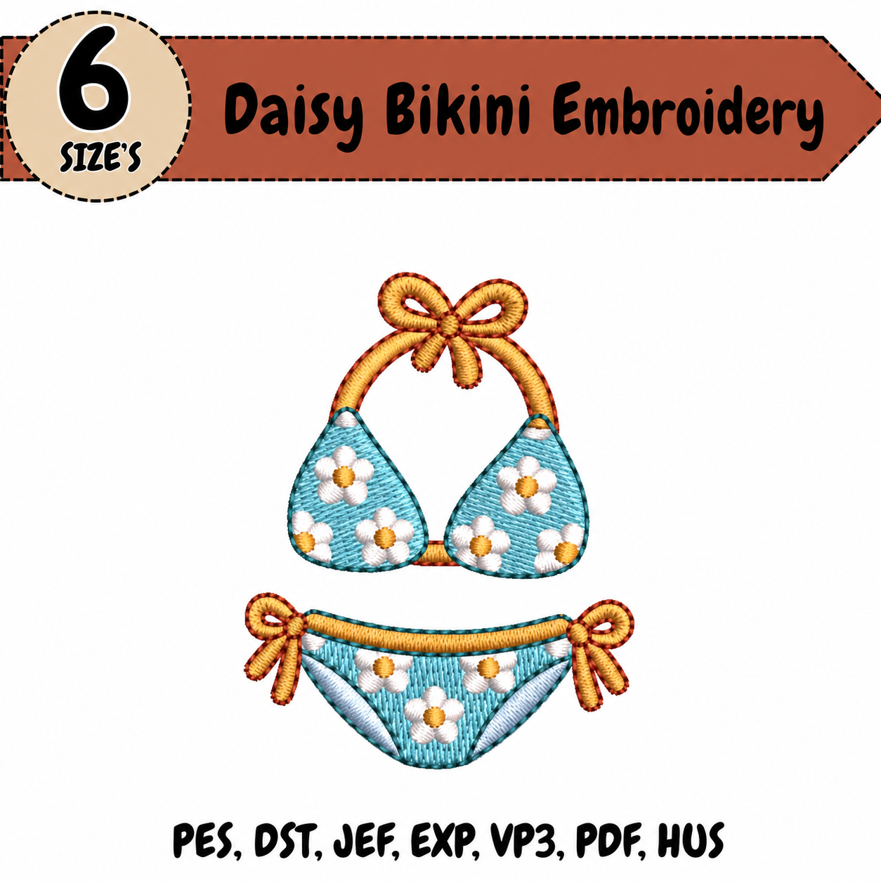 Daisy Bikini Embroidery Design