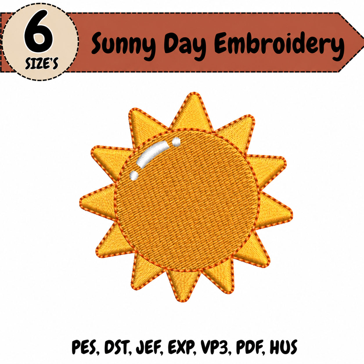 Sunny Day Embroidery Design
